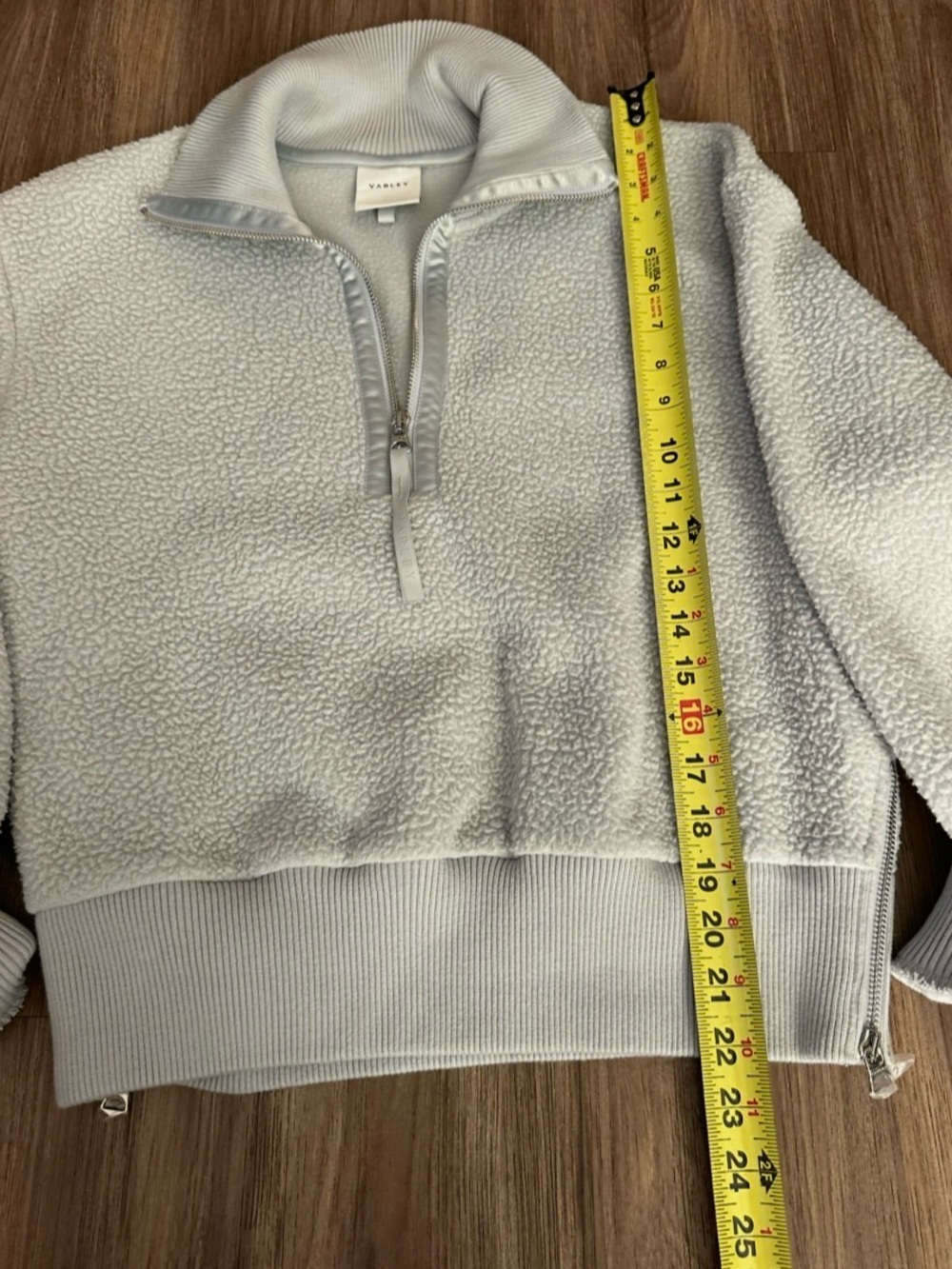 Varley Rosele half zip fleece Light Gray Sherpa. - Picture 6 of 8